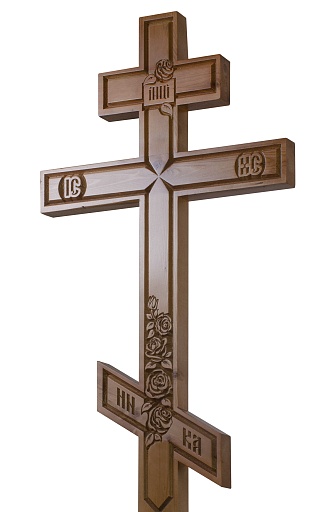 Крест сосна цветы