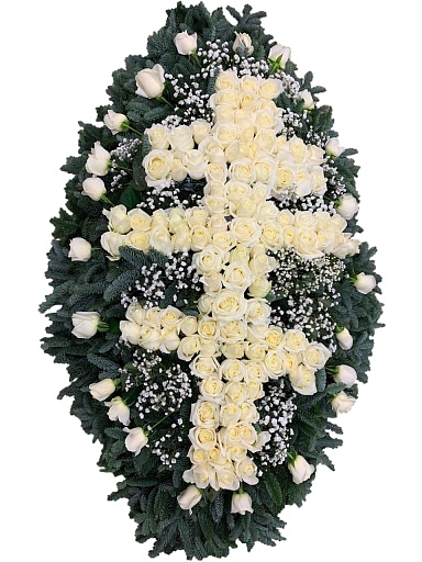 Венок из живых цветов