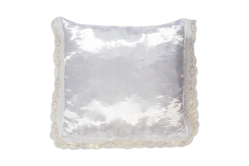 Подушка атлас с кружевом