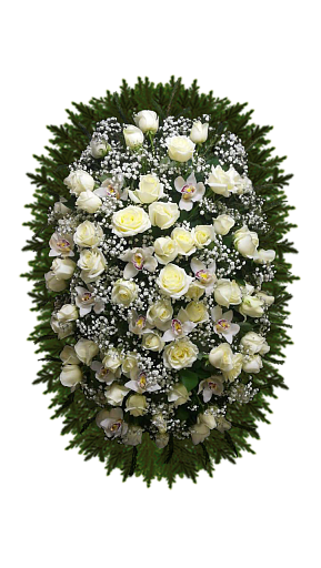 Венок из живых цветов