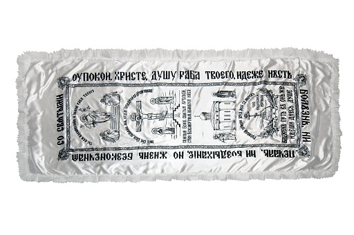 Покрывало  "атлас с православной символикой"