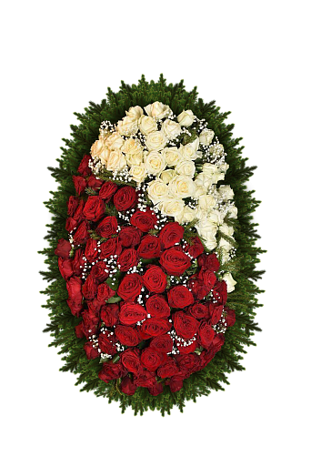 Венок из живых цветов