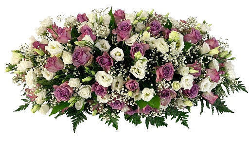 КОМПОЗИЦИЯ ИЗ ЖИВЫХ ЦВЕТОВ НА ГРОБ (1 МЕТР)