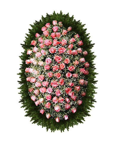 Венок из живых цветов