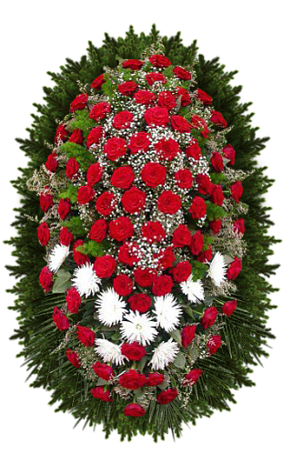 Венок из живых цветов